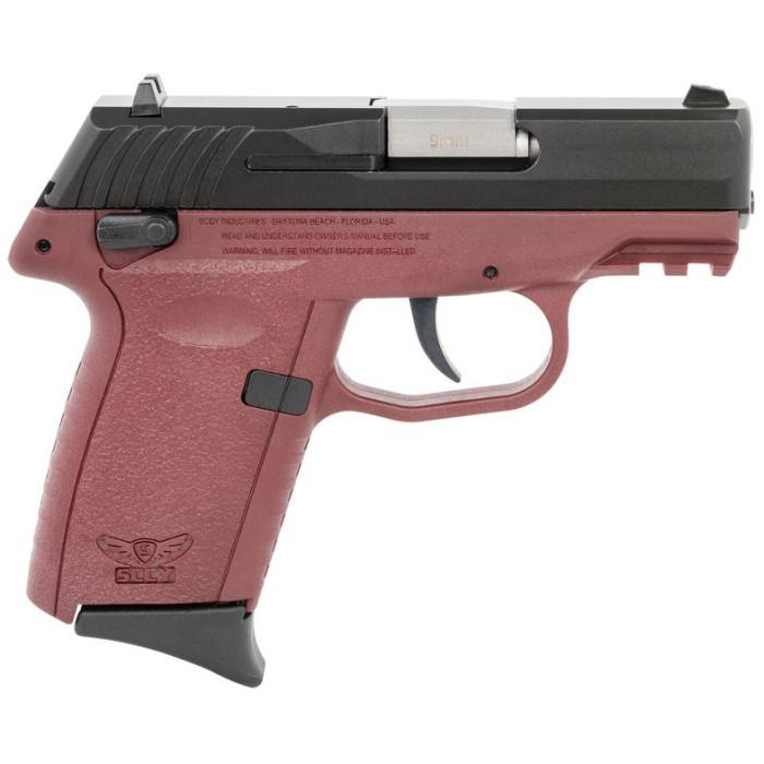 SCCY Industries CPX-1 Gen3 9mm, 3.1" Barrel, Crimson Red Finish, 10rd