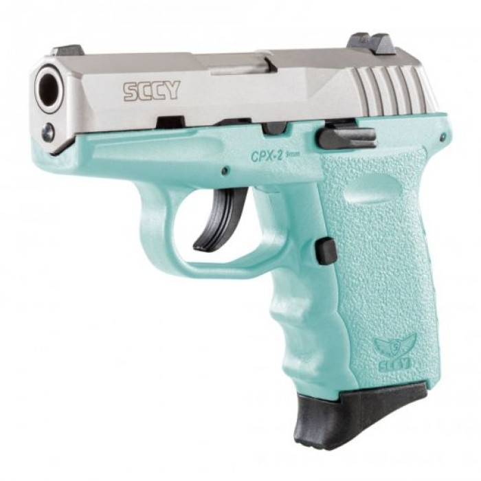 SCCY CPX-2 9mm Stainless / Blue Pistol, No Safety - CPX 2TTSB