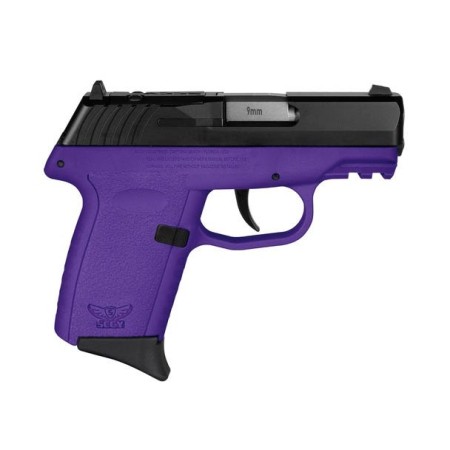 SCCY Industries CPX-2 Gen3 9mm, 3.10" Purple Frame, Rail, Serrated Black Nitride SS Slide, 9Rnd