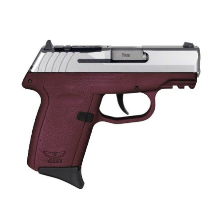 SCCY CPX-2 9mm, 3.10" BBL, Crimson Frame, SS Slide, 10rnd Mag