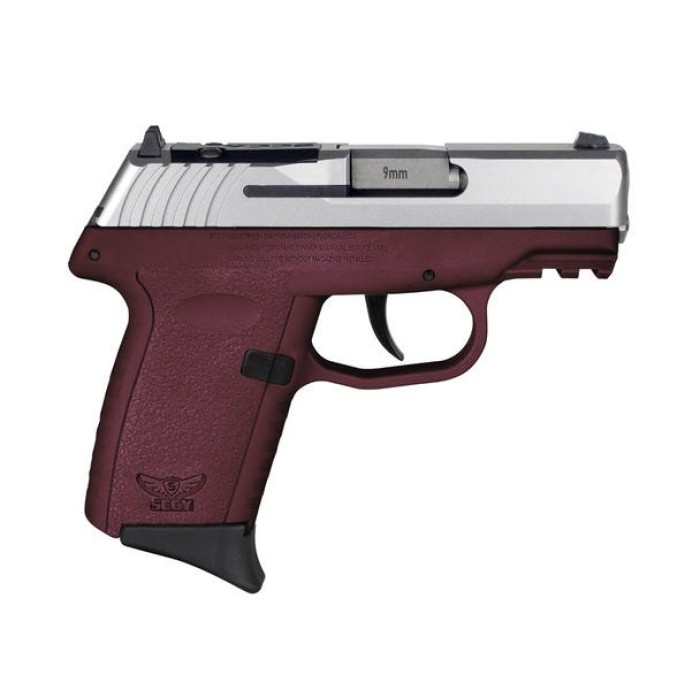 SCCY CPX-2 9mm, 3.10" BBL, Crimson Frame, SS Slide, 10rnd Mag