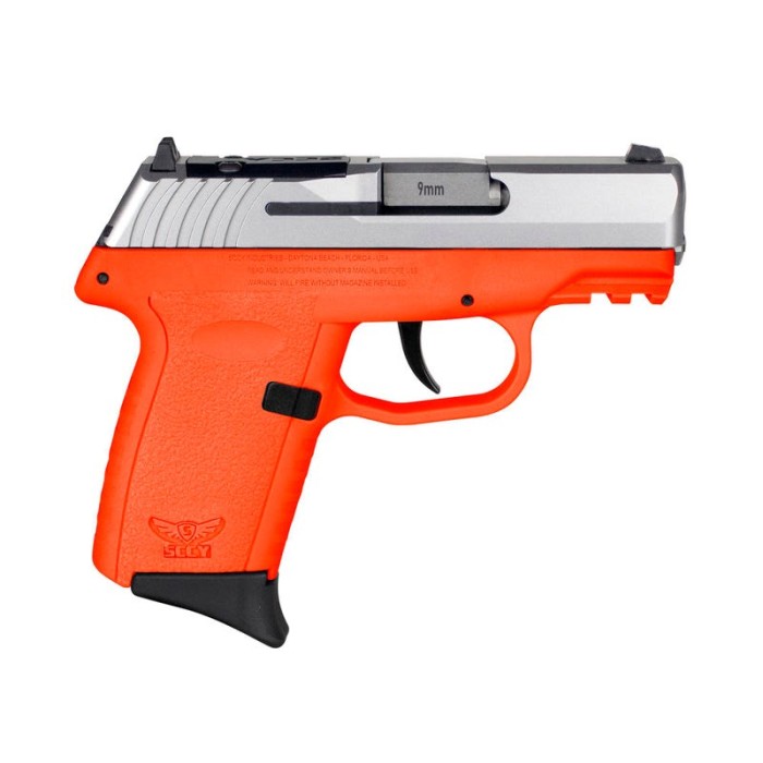 SCCY CPX-2 Orange/Stainless 9mm 3.1" Barrel 10 Rounds Optics Ready