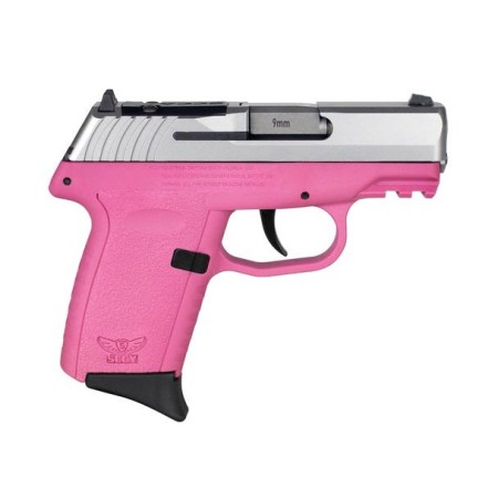 SCCY Industries CPX-2 Gen3 RD 9mm, 3.10" Barrel, Pink Polymer Picatinny Rail Serrated Stainless Steel Slide, Pink, 10rd