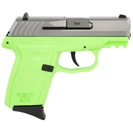 SCCY CPX-2 Gen3 Stainless / Lime Green 9mm 3.1" Barrel 10-Rounds