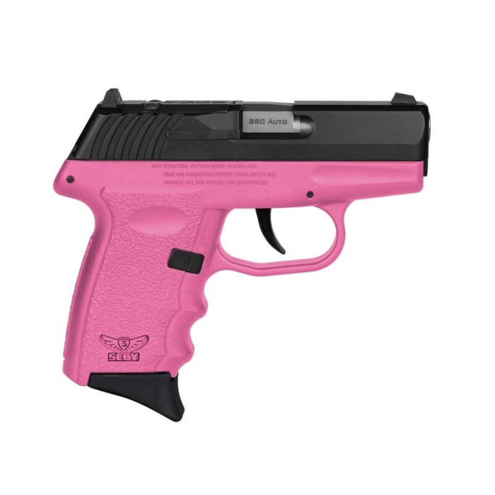 SCCY CPX-3 .380 ACP, 3.10" Barrel, Pink Grip, 10rd