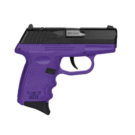 SCCY CPX-3 .380 ACP, 3.10" Barrel, Purple Polymer Grip, No Manual Safety, 10rd