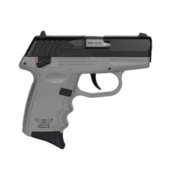 SCCY Industries CPX-4 .380 ACP, 2.96" Barrel, Sniper Gray Frame, Black Slide, Manual Thumb Safety, 10rd