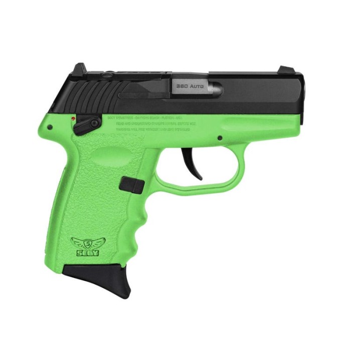 Sccy Industries Cpx-4, Sccy Cpx-4cblgrdrg3 380 Blk Slide Lime Grp Sft 10r