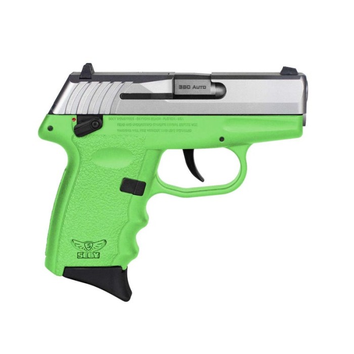 Sccy Industries Cpx-4, 380 ACP 2.96" 10rd Lime Sccy Cpx-4ttlg Tt Slide Grp Sft