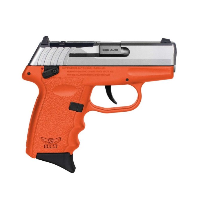 Sccy Industries Cpx-4, Sccy Cpx-4ttorrdrg3 380 ACP 2.96" 10rd Orange Tt Slide Org Grip Sft