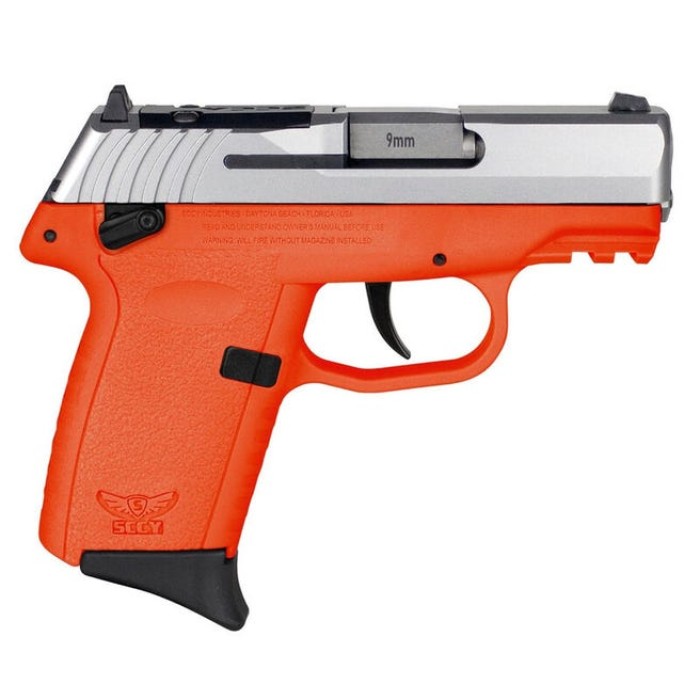 SCCY Industries CPX-1 Gen3 9mm, 3.1" Barrel, Orange, Thumb Safety, 10rd