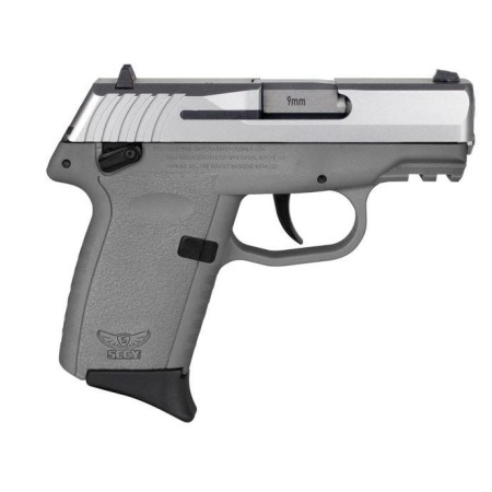 SCCY CPX-1 Gen 3, 9mm, 3.1" Barrel, Stainless Slide, Gray Ambidextrous Safety, 3 Dot Sights, 10rd