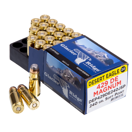 Magnum Research Glacier Ridge .429 DE Ammunition 20Rds JSP 240-Grain 1625fps