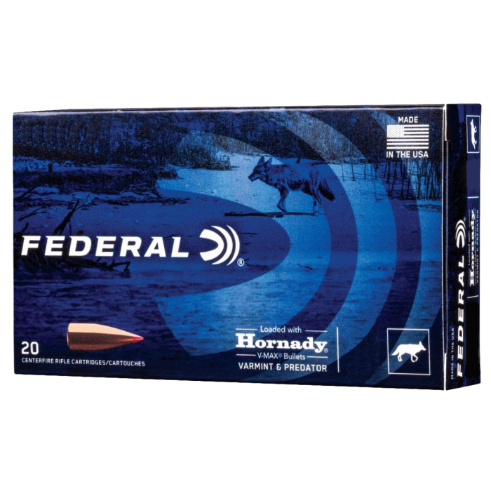 Federal Varmint & Predator 204 Ruger 32gr, Hornady V-Max, 20rd Box