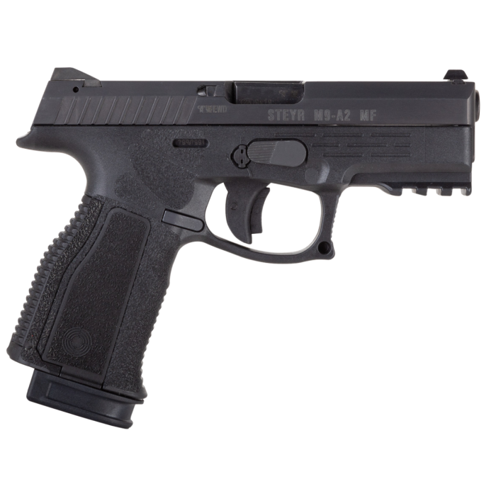 Steyr Arms M9-A2 MF 9mm 4" 17rd Black Polymer Frame Black Steel Slide Black Interchangeable Backstrap Grip