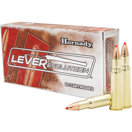 Hornady LEVERevolution 7-30 Waters 120 grain Flex Tip eXpanding Brass Cased Centerfire Rifle Ammo, 20 Rounds, 81569