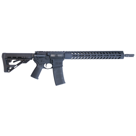 HM Defense Defender M5LAR 223 Rem/5.56mm, 16" HBAR Barrel, Midlength Gas System, Integral Gas Block, 1:8 Twist, Muzzle Brake, Black, Anodized, 15" Free Float Rail, M-LOK, Collapsible Stock