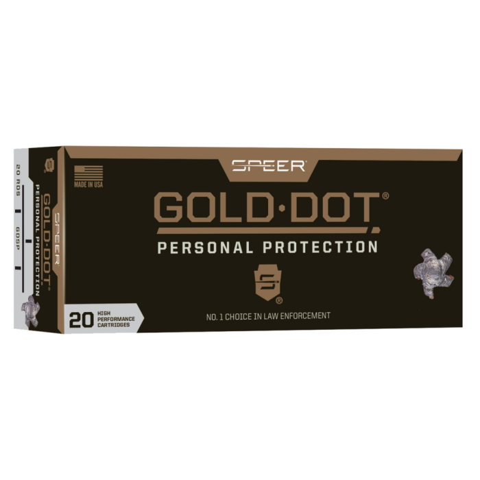 Federal Gold Dot .223 Remington 55 gr Speer Gold Dot 20 Bx/ 10 Cs - Brass Casing