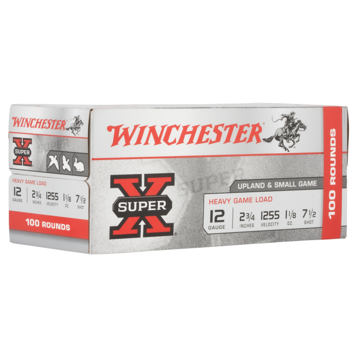 Winchester Super X Heavy Game Load 12 GA #7.5-Shot 100-Rounds 2.75"