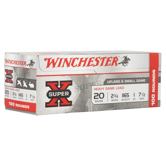 Winchester Super-X 20 GA 2.75" 100-Rounds #7.5