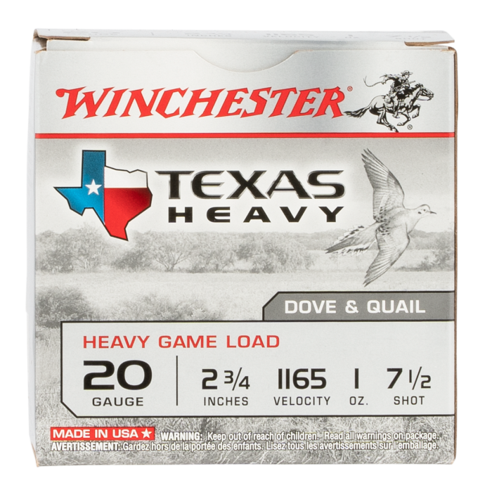 Winchester Super-X Texas Heavy Ammunition 25 Rounds 20 Gauge 2-3/4" Chamber