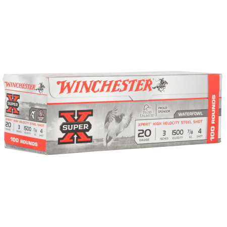 Winchester Super-X 20 Gauge Ammunition 100 RDs 3" Chamber