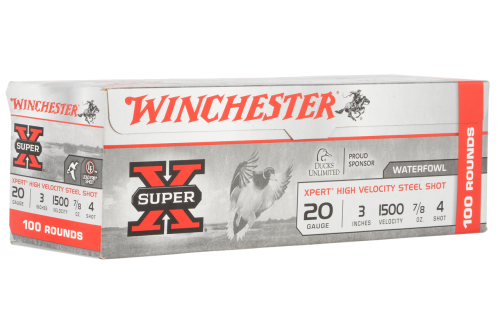 Winchester Super-X 20 Gauge Ammunition 100 RDs 3" Chamber