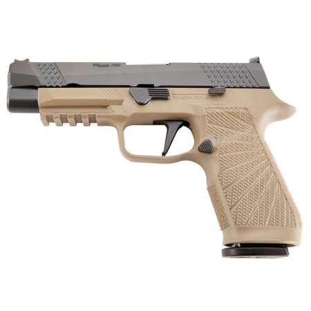 Wilson Combat P320 9mm 4.7" Barrel, Fiber Optic Sights, Tan/Black, 17rd