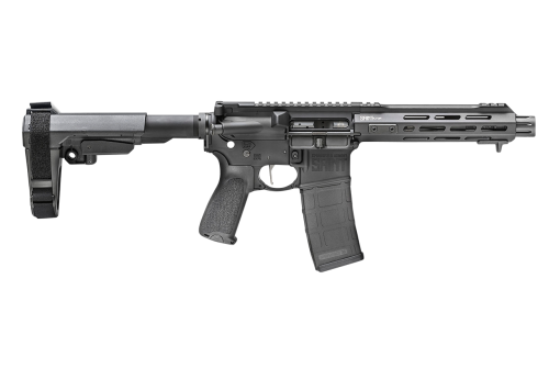 Springfield Saint Victor AR-15 Pistol 5.56/223 7.5" Barrel Black Hard Coat Anodized, Black Bravo Mod3 5 Position SBA3 Brace,  30 rd