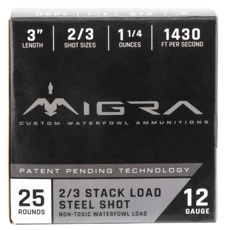 MIGRA COMBINATIONAL WEEKENDER 12GA 3-INCH 1-1/4OZ #2,3-SHOT 25 ROUNDS PER BOX