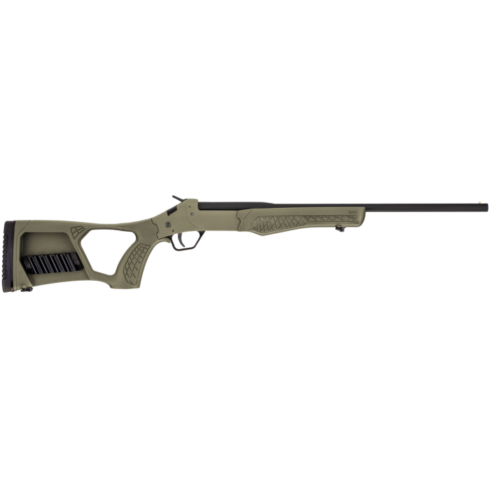 Rossi Tuffy Youth 410 Ga, 18.5" Barrel, Matte Black, Olive Drab Green, Fixed Thumbhole Stock, 1rd