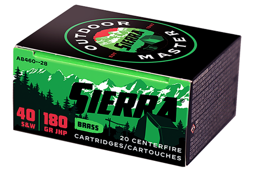 40 S&W - 180 Grain JHP - Sierra Outdoor Master - 20 Rounds