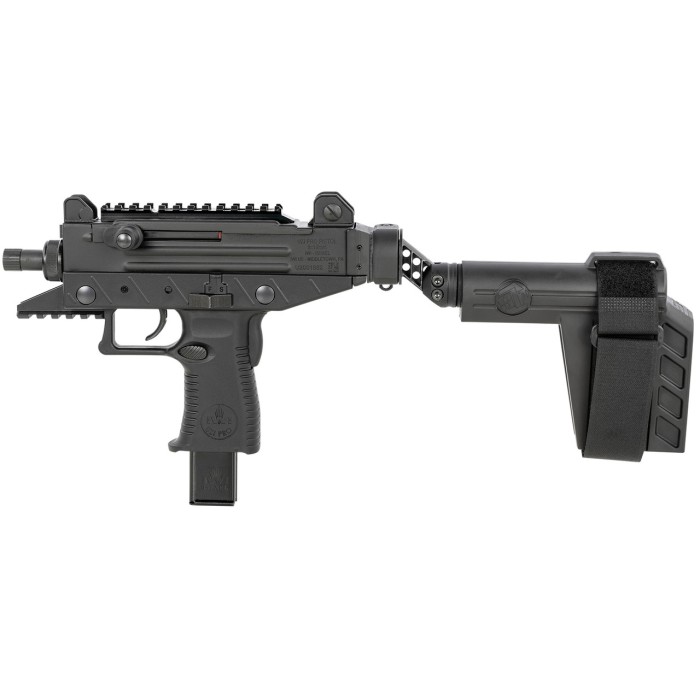 IWI UZI Pro 9mm, 4.5" Threaded Barrel, SB Folding Brace, Black, 25rd