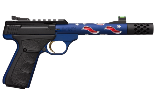 Browning, Buck Mark Plus Vision, Semi-auto, 22 LR, 5.875" barrel, Threaded, Compensator,, Blue Anodized Alum Frame, UFX Grip, Thumb Safety