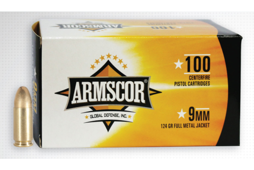 Armscor 50445 Precision Value Pack 9Mm Luger 124 GR Full Metal Jacket (Fmj) 100 Per Box/12 CS