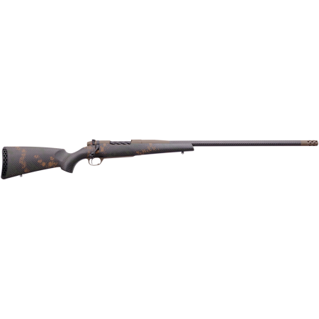 Weatherby Mark V Backcountry 2.0 Carbon 300 Weatherby Mag, 26" Barrel, Carbon Fiber #4 Contour, Cerakote, Patriot Brown, Carbon Fiber Stock, Dark Green Brown Accents, Muzzle Brake (adds 2"), 3rd