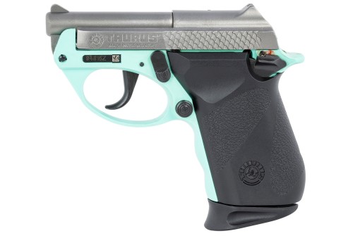 Taurus PT-22 .22 LR, 2.8" Barrel, SS Barrel/Slide, Cyan Polymer Frame, 8rd