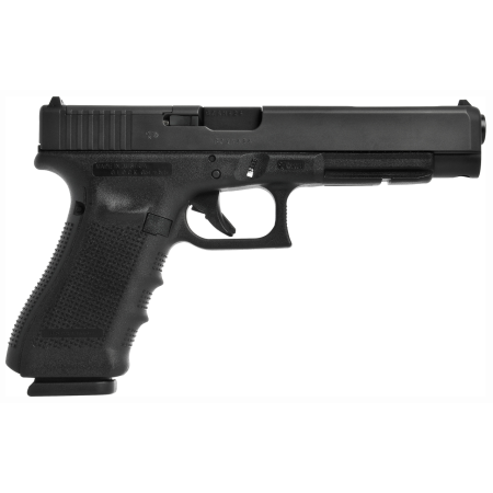 Glock G34 Gen4 9mm, Black nDLC Steel, Front Serrations & MOS Cuts, 17rd