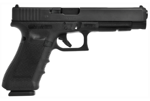 Glock G34 Gen4 9mm, Black nDLC Steel, Front Serrations & MOS Cuts, 17rd