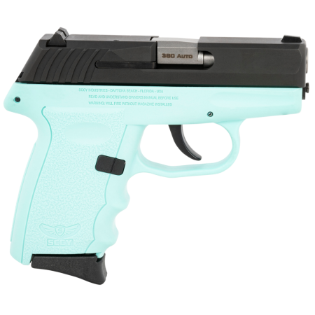 SCCY CPX-3 .380 ACP, 3.10" Barrel, 10rd, Black/Slide SCCY Blue, No Manual Safety