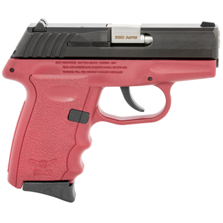 SCCY CPX-3 Sub-Compact Pistol .380 Auto 3" Barrel 10rd Black/Crimson No External Safety