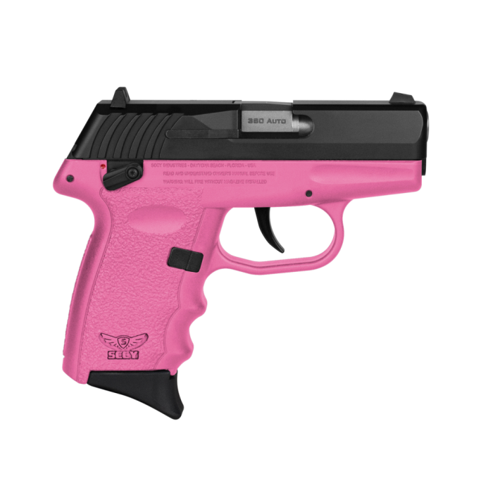 SCCY Industries CPX-4 .380 ACP, 2.96" Barrel, 10rd, Pink Frame, Black Slide, Manual Thumb Safety