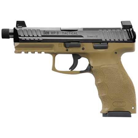 HK VP9 9mm, 4.7" Barrel, Tactical Flat Dark Earth, 10rd