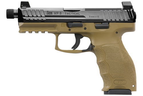 HK VP9 9mm, 4.7" Barrel, Tactical Flat Dark Earth, 10rd