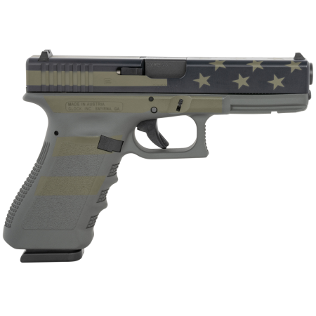 Glock G22 Gen3 AUS 40 S&W 4.49" Barrel, Overall Operator Flag Cerakote Finish, 15rd