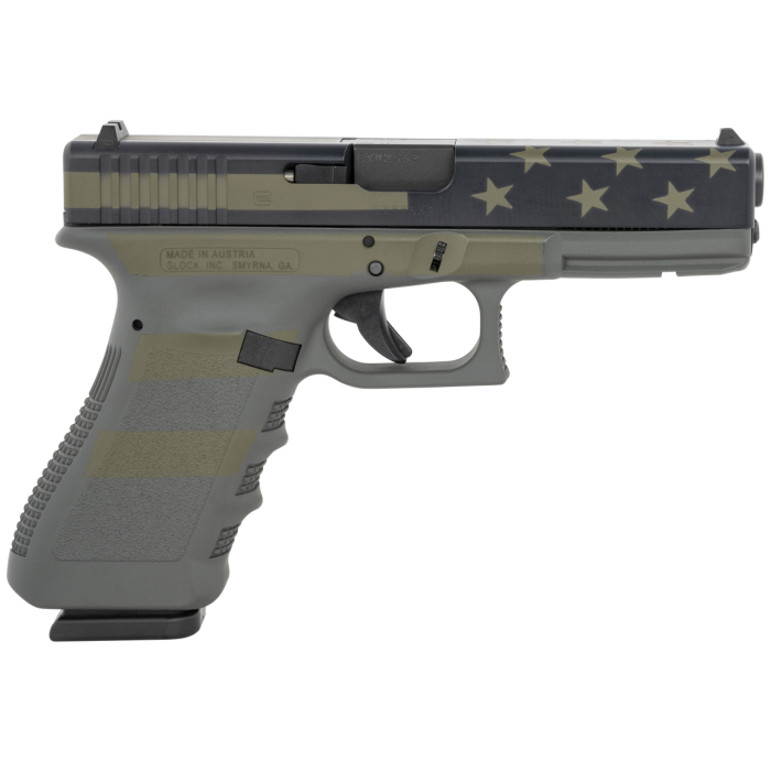 Glock G22 Gen3 AUS 40 S&W 4.49" Barrel, Overall Operator Flag Cerakote Finish, 15rd