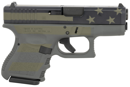 Glock 27 Gen3 AUS .40 S&W, 3.43" Barrel,  Operator Flag Cerakote Finish, 9rd