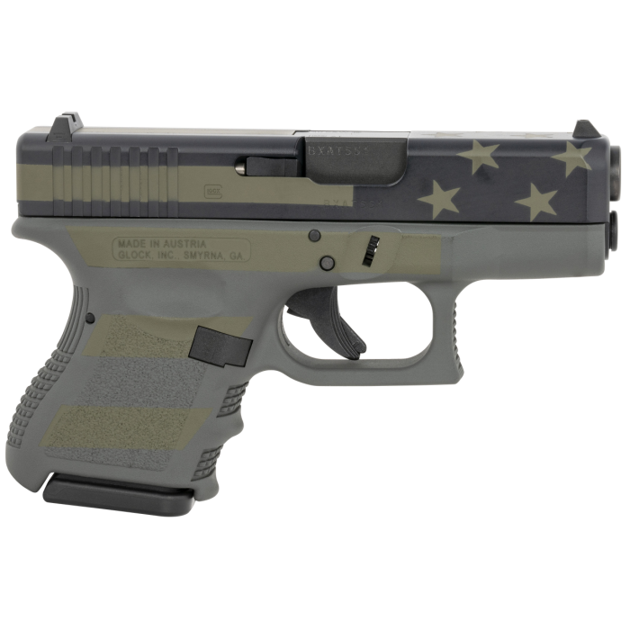 Glock 27 Gen3 AUS .40 S&W, 3.43" Barrel,  Operator Flag Cerakote Finish, 9rd