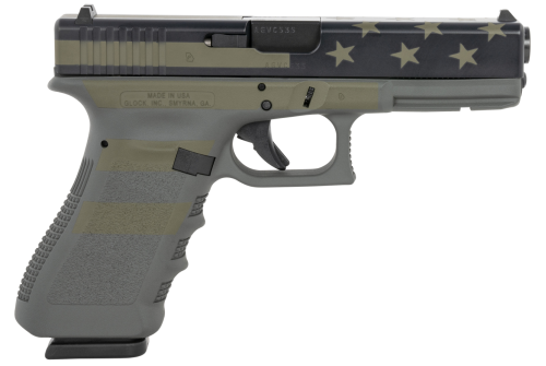 Glock G22 Gen3 USA 40 S&W 4.49" Barrel, Overall Operator Flag Cerakote Finish, 15rd