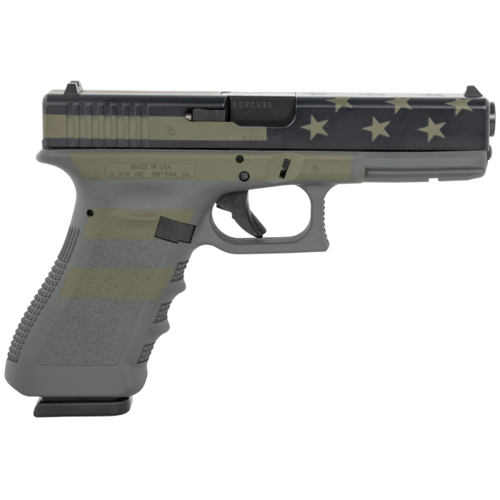 Glock G22 Gen3 USA 40 S&W 4.49" Barrel, Overall Operator Flag Cerakote Finish, 15rd